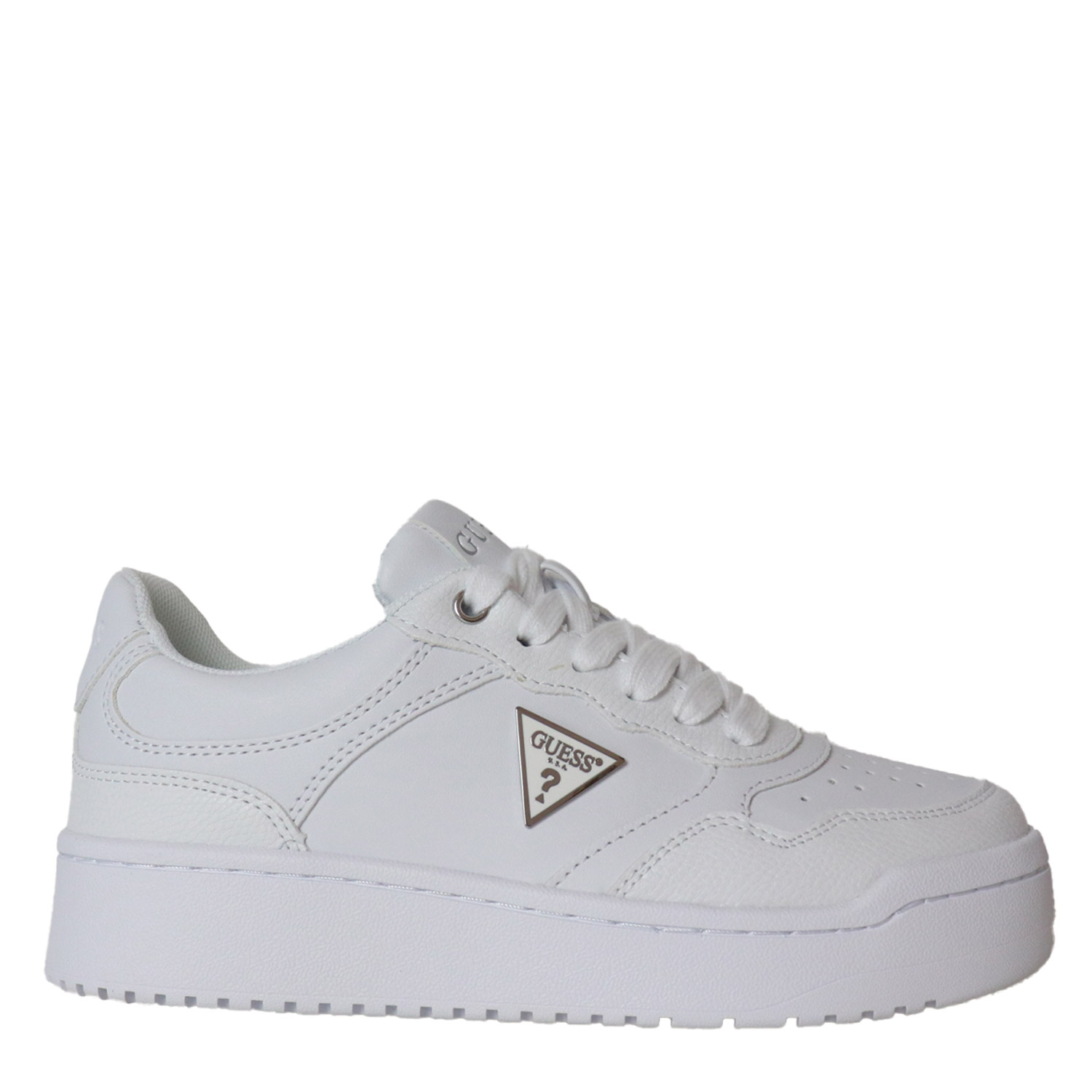 Sneakers Guess FLPMIRELE12 Donna – Tomaia In Pelle, Suola In Gomma, Plateau 3 Cm, Colore Unito
